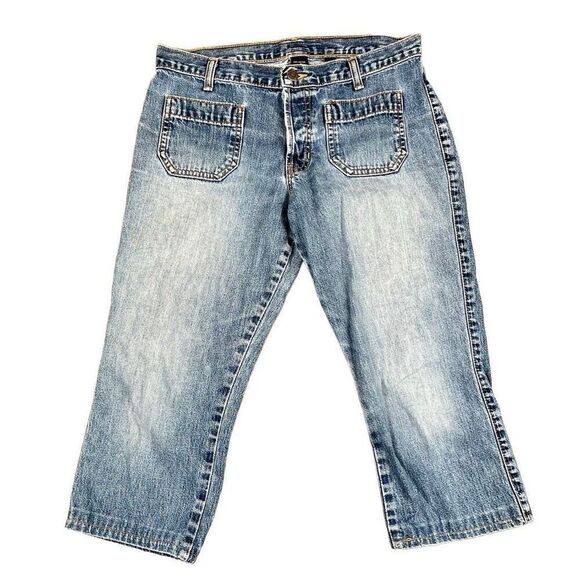 Abercrombie Button Up Capri Denim Jeans 4 - Picture 1 of 11